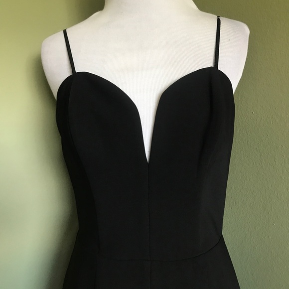Amanda Uprichard women’s Sweetheart Neck Black Romper Size 4 - Picture 4 of 11